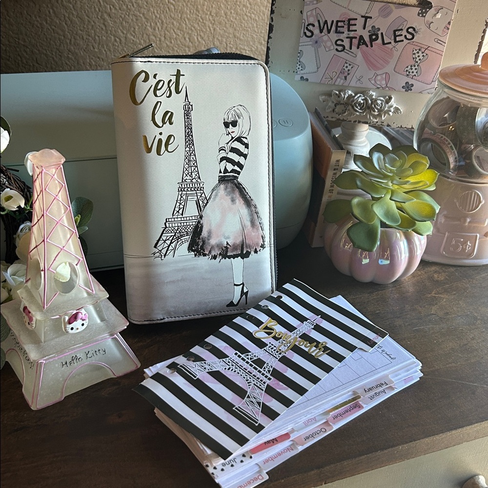 🎀 Recollections Planner Paris Theme Inserts Rare VHTF Zipper ✨🎀